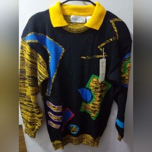 Vintage 1980's, Naomi Bee, Women's,Long Sleeve, Sweater, Size M, Color Black